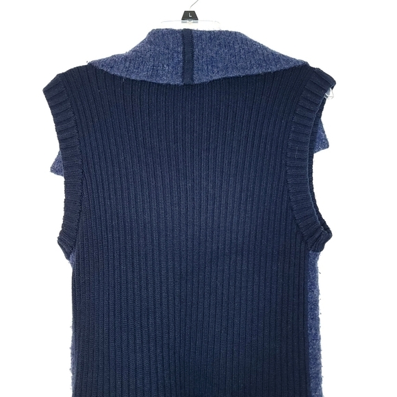 Banana Republic Cardigan Vest Women's Small Merino Wool Asymmetrical Zipper - Picture 10 of 13